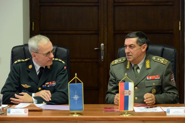 Сусрет генерала Диковића и председавајућег војном комитету НАТО-а генерала Бартелса 16.04.2015