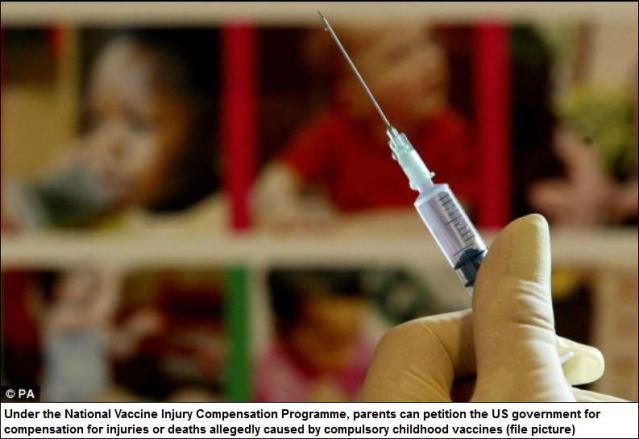 Према Националном програму о компензацији због губитка здравља услед вакцинације (повреде од вакцинације), родитељи могу да захтевају од америчких власти новчану компнезацију због болести или случаја смрти изазваних обавезним вакцинацијама.