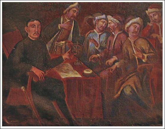 Марко Мартиновић из Пераста, учитељ руских помораца у доба Петра Великог, 1698. г, детаљ