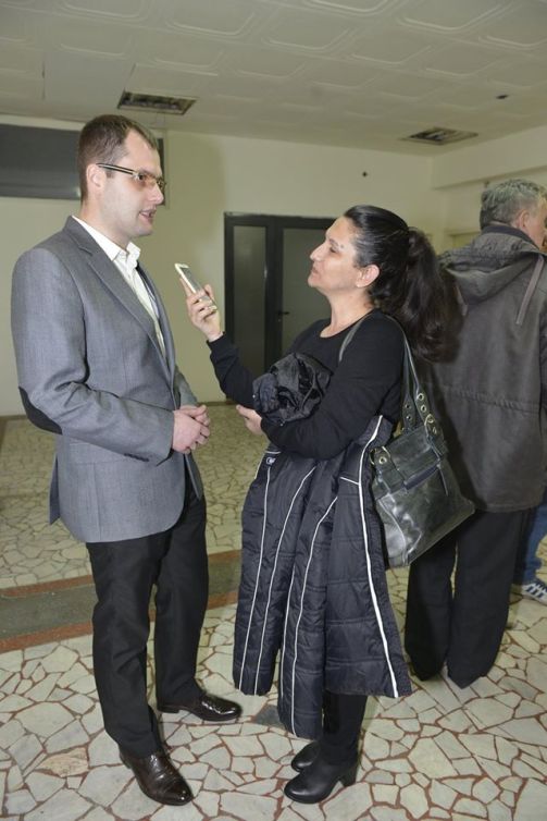 Немања Спаловић, председник Друштва историчара Ужица и Биљана Диковић, новинар