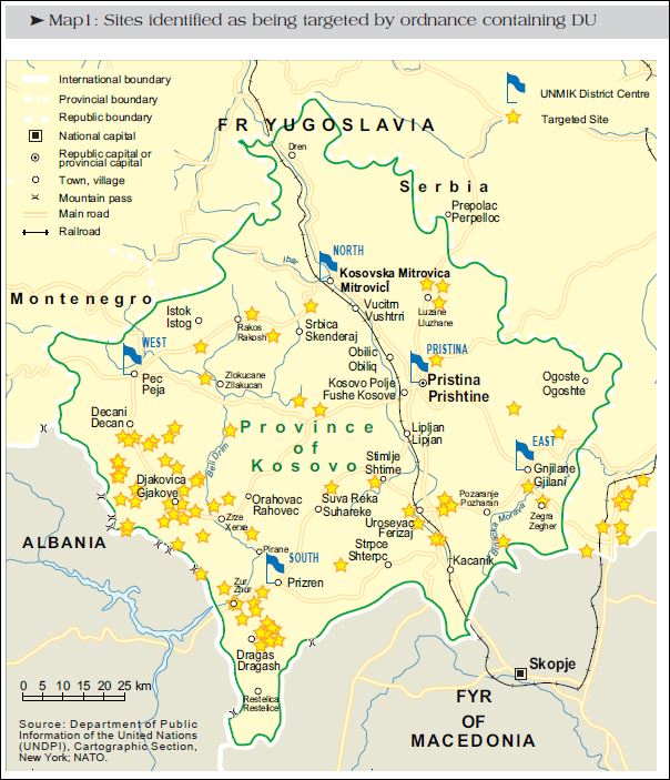 UNEP- ИЗВЕШТАЈ О УРАНИЈУМСКИМ ЦИЉЕВИМА http://postconflict.unep.ch/publications/uranium.pdf