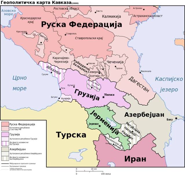 мапа кавказа