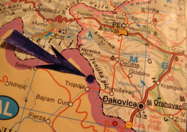 Караула Кошаре на мапи / Фото: Зоран Влашковић