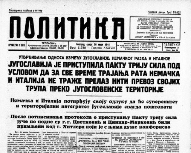 Politika-26-mart-1941-godine