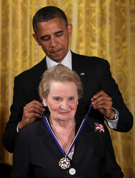 Obama and Albright