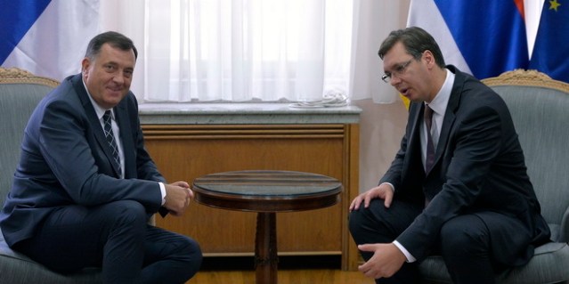 Beograd, 9. septembra 2016 - Premijer Srbije Aleksandar Vucic sastao se danas sa predsednikom Republike Srpske Miloradom Dodikom. FOTO TANJUG / ZORAN ZESTIC / bb