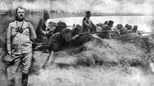 Мајор Драгутин Гавриловић (лево) и одбрана Београда