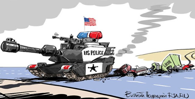 Извор за карикатуру: NATO Ex-Secretary Believes US Has to Operate as “World's Policeman”