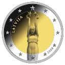 Кованица са симболом јединства и независности Р. Летоније емитована 2008. године на апоену од 2 евра Европске монетарне уније