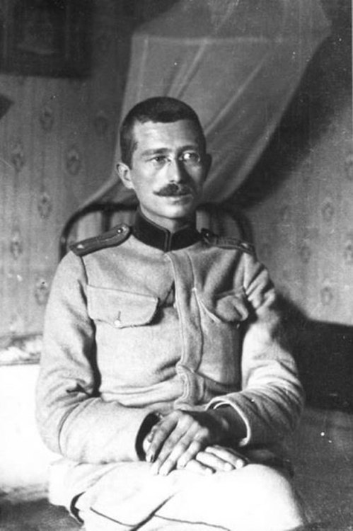 Дража као потпоручник на Солунском фронту